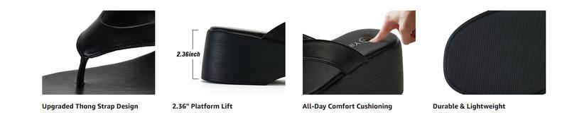 Women's Platform Flip Flop Sandals Thong Sandals