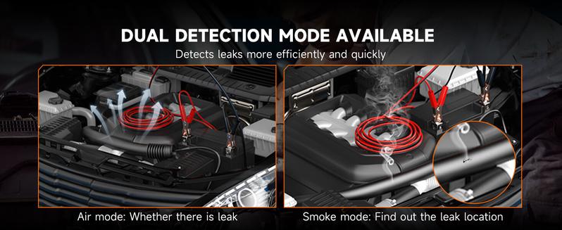 ANCEL L100 Automotive Smoke Machine EVAP Smoke Leak Detector with Digital Pressure Gauge, Air Smoke Dual Modes, Automotive Car Vacuum Leakage Locator All Systems Leak Detector for All Pipes Car Truck