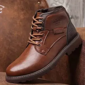 Fashion High-Cut Lace-up Vintage Style Men Winter Boots
