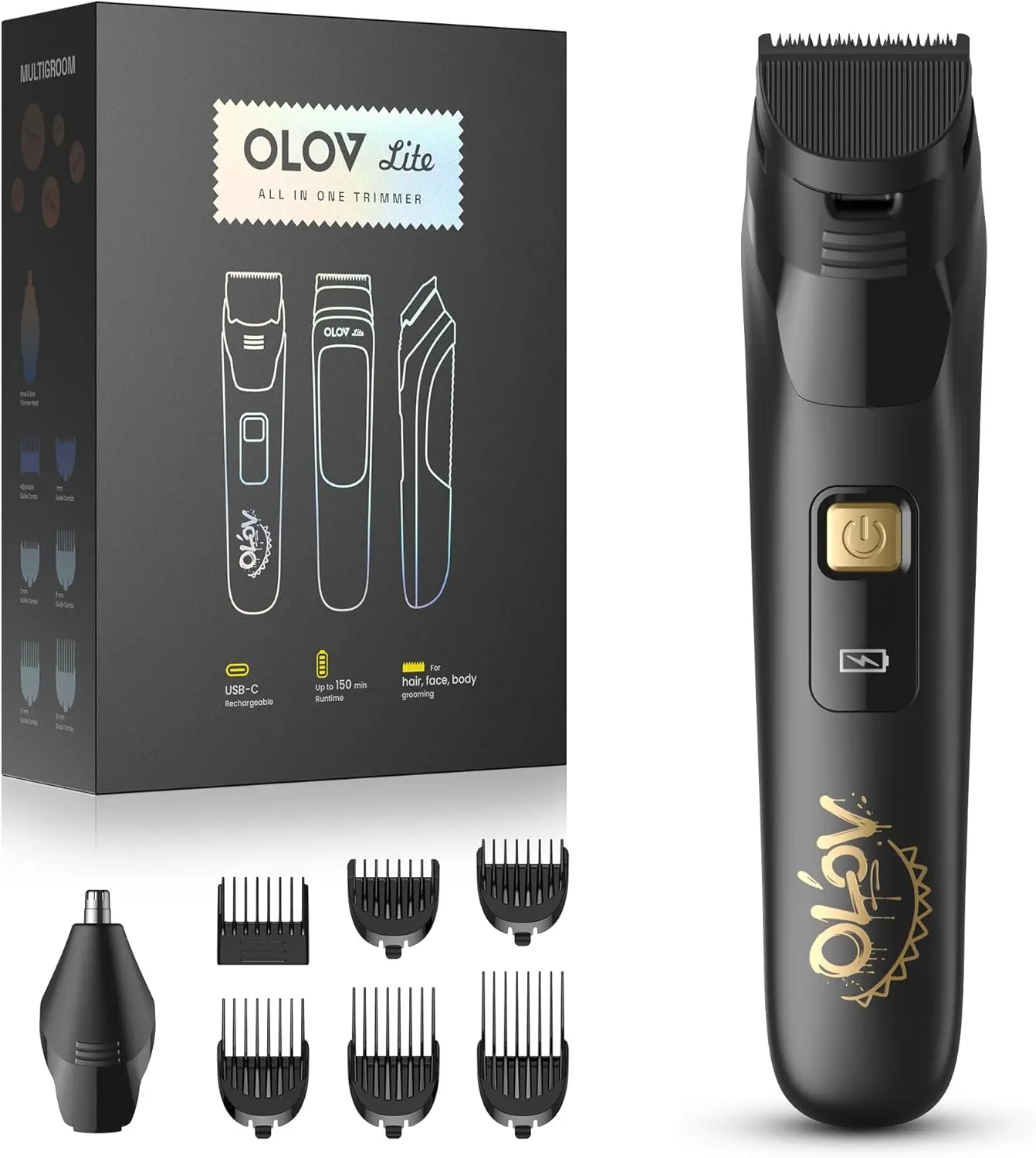 OLOV Electric Beard Trimmer for Men - 10-in-1 Cordless Grooming Kit with Nose Hair Trimmer & Detail Shaver, Suitable for Father's Day, Dad, Boyfriend, Birthday & Guy Gifts, Father's Day Gifts, Dad Gifts,dorm essentials,back to school,back to school haul