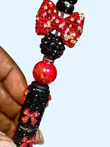 Fancy Beaded Retractable Pens, Refillable Ink Pens, Rhinestone & Resin Writing Tools, Writing Pens