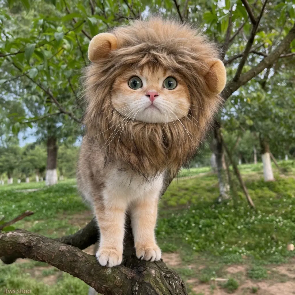 2026 New Light Luxury US-Designed Adjustable Pet Lion Mane Hat for Cats Dogs Adorable Mane Soft Warm Lightweight Fabric Perfect for Halloween Party Costume Fun Gift homedecor