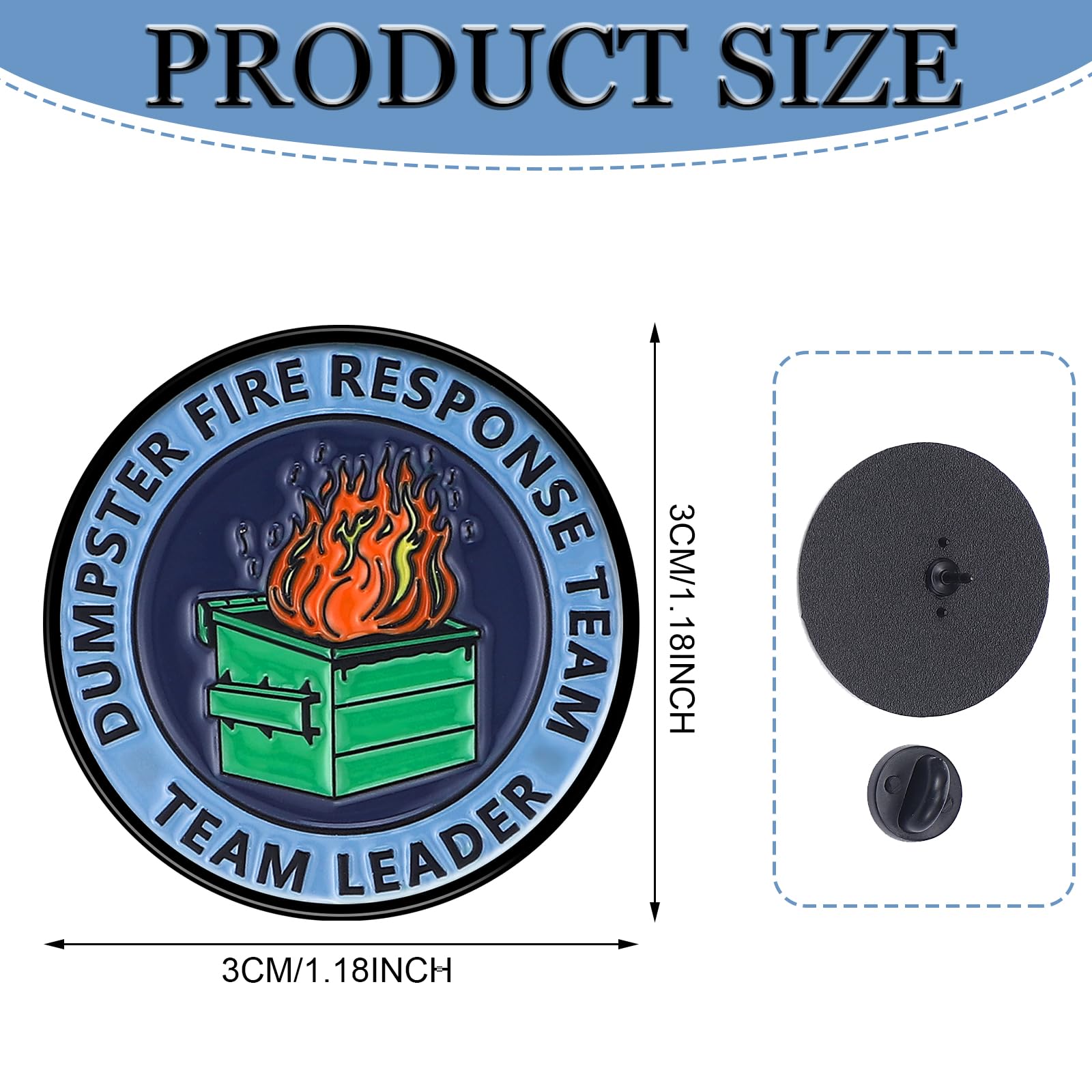 6/12pcs Dumpster Fire Pins Bulks Humorous Employee Appreciation Gift for Nurse Teacher IT Service Industry Workers Coworkers Team Leader Trash Fire Alloy Brooch Pin Emotional Support Decorative Jewelry Accessories for Decorate Jackets Hats Backpacks