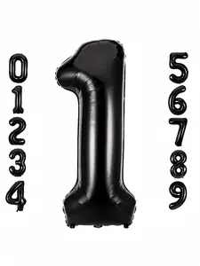 40" Silver Metallic Foil Number Balloon, Large Helium Number Balloon for Birthday Parties, Milestone Celebrations & Anniversary Decorations