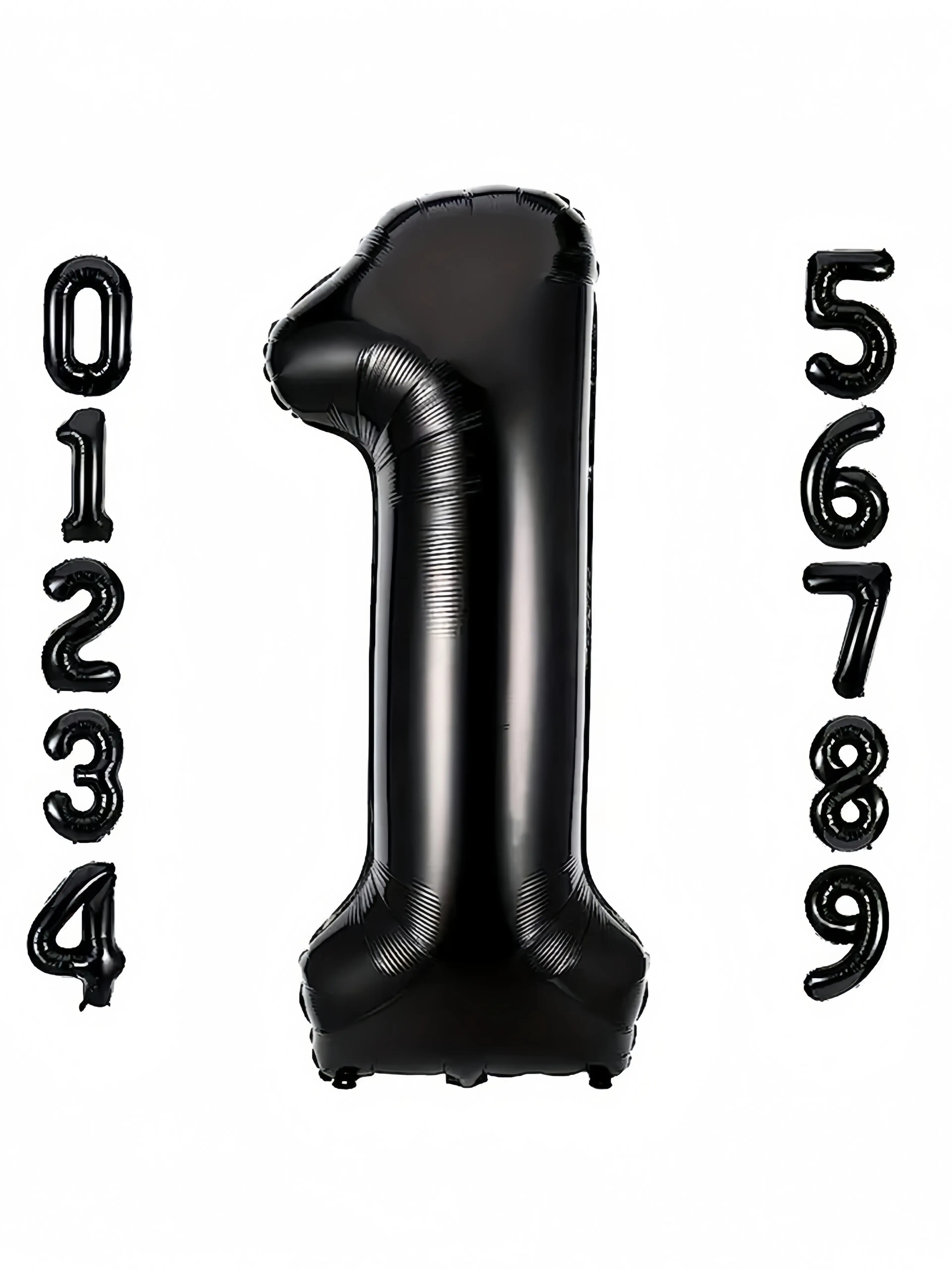 40" Silver Metallic Foil Number Balloon, Large Helium Number Balloon for Birthday Parties, Milestone Celebrations & Anniversary Decorations