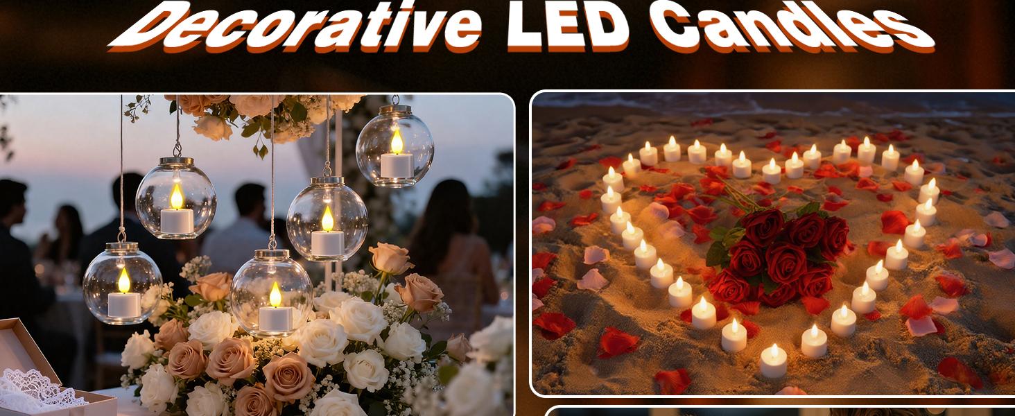 12pcs Rechargeable USB-C LED Flameless Tealight Candle with Remote Control, Charging Station, Timer for Halloween, Christmas Indoor Home Table Glass Jars or Candle Holders, Candles