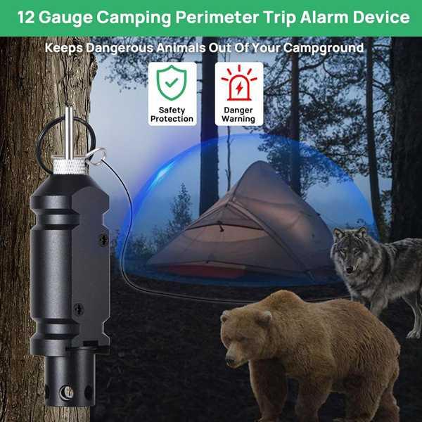 Metal Perimeter Travel Alarm No 12 Camping Trip Wire Alarm Outdoor Campground Safety System Early Warning Security System Property Bear Deterrent