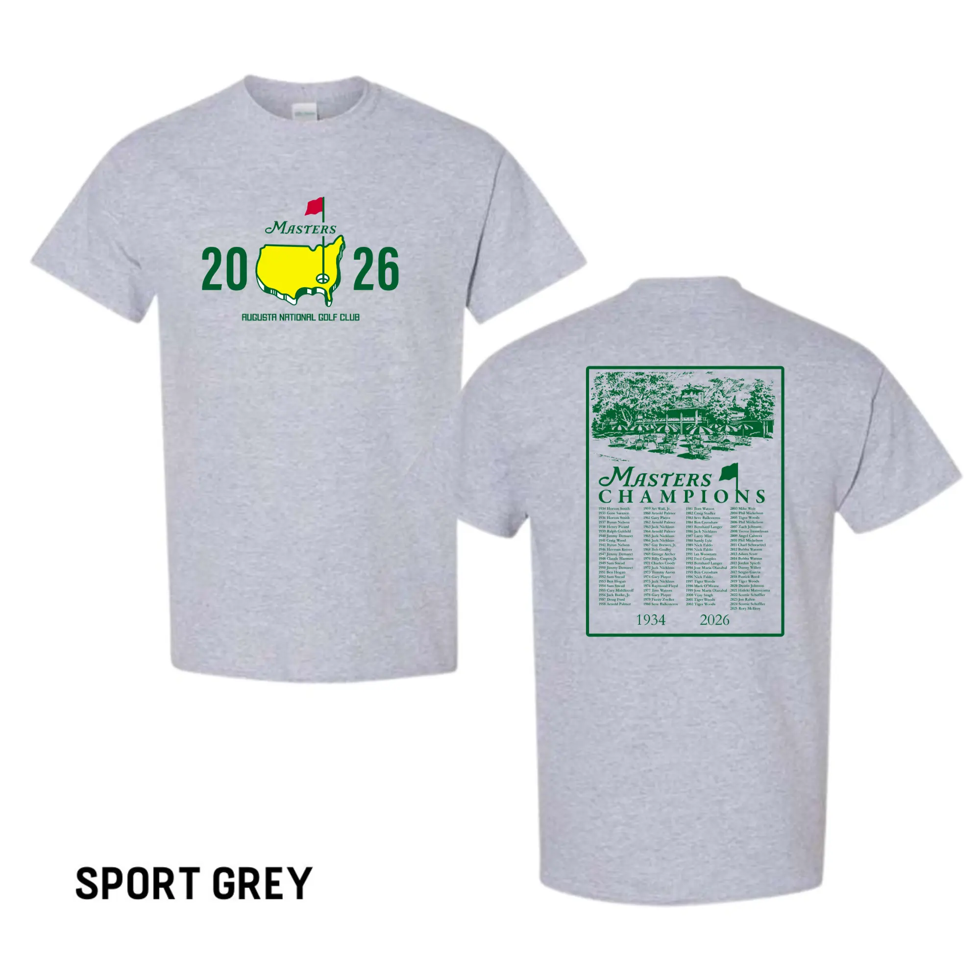 Masters 2026 T-Shirt Augusta National Golf Club – Double Sided
