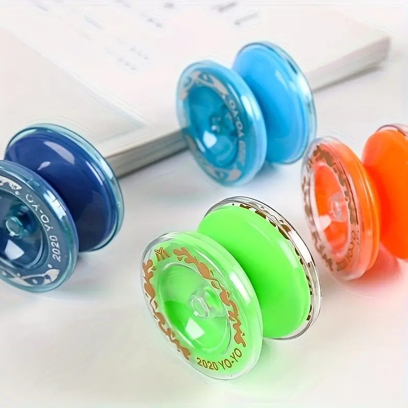 Pack of 3 Yo-Yo Yo-Yo - Vibrant red and green colors, durable plastic material, ideal gift for outdoor play. Colorful Yo-Yo Yo-Yo |                 Durable Plastic Yo-Yo Yo-Yo Handmade Grape Crystal Mochi Set Pull Back Car Truck Stress Relief Milk Bread