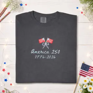 ChicCotton America 250 Anniversary Comfort Colors Shirt, 4th Of July 2026 T-shirt, Coquette Patriotic USA Graphic Tee, Independence Day Clothing