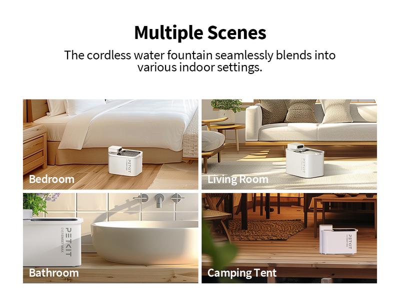 PETKIT EVERSWEET MAX 2 Dishwasher Safe Cat Water Fountain, Cordless Automatic Cats Drinking Fountain with Motion Sensor, 101 oz/3L Pet Fountain for Cats Dogs Inside, Smart App Control & Stainless Steel Tray PETKIT EVERSWEET MAX 2 Dishwasher Safe Cat Water Fountain, Cordless Automatic Cats Drinking Fountain with Motion Sensor, 101 oz/3L Pet Fountain for Cats Dogs Inside, Smart App Control & Stainless Steel Tray