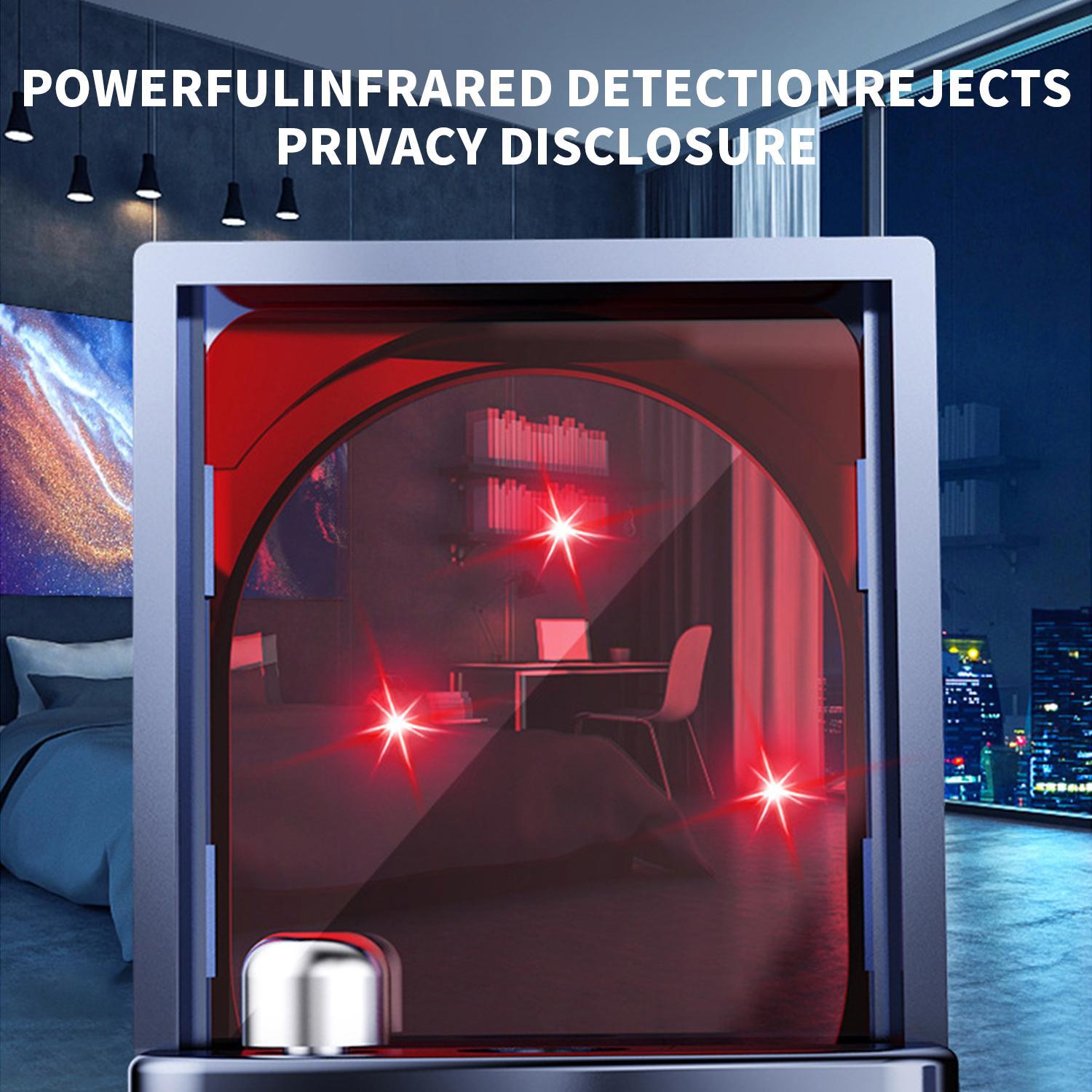 Hidden Camera Detector GPS Tracker Device for Airbnb, Travel, Car, Bathroom, Office, Hotel, Listening Device Detector, Anti-Positioning Monitoring, Black friend gift Remote Portable Electronic Gadgets Wireless Safety Protection Automatic