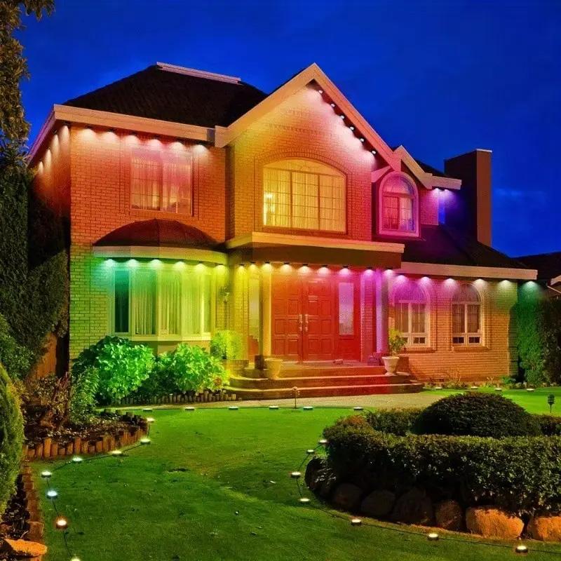 105ft/164ft 16 Million Colors IP67 Waterproof Smart Color Lights 63 Modes TUYA App Voice Control Music Sync Timer for Eaves Walls Pools Lawns Paths Fence