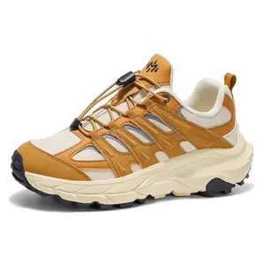 Men's Trendy Outdoor Casual Sneakers: Breathable Mesh Upper with Bungee Laces, Rugged Non-Slip Sole, Cushioned Comfort, Versatile Style Perfect for Daily Commute, Leisure Walks & Urban Outdoor Looks