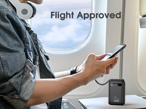 20000mAh 35W Power Bank – Built-in Cables, PD 3.0 & QC 4.0 Fast Charging, 4 Ports, LED Display, TSA-Friendly 20000mAh 35W Power Bank – Built-in Cables, PD 3.0 & QC 4.0 Fast Charging, 4 Ports, LED Display, TSA-Friendly