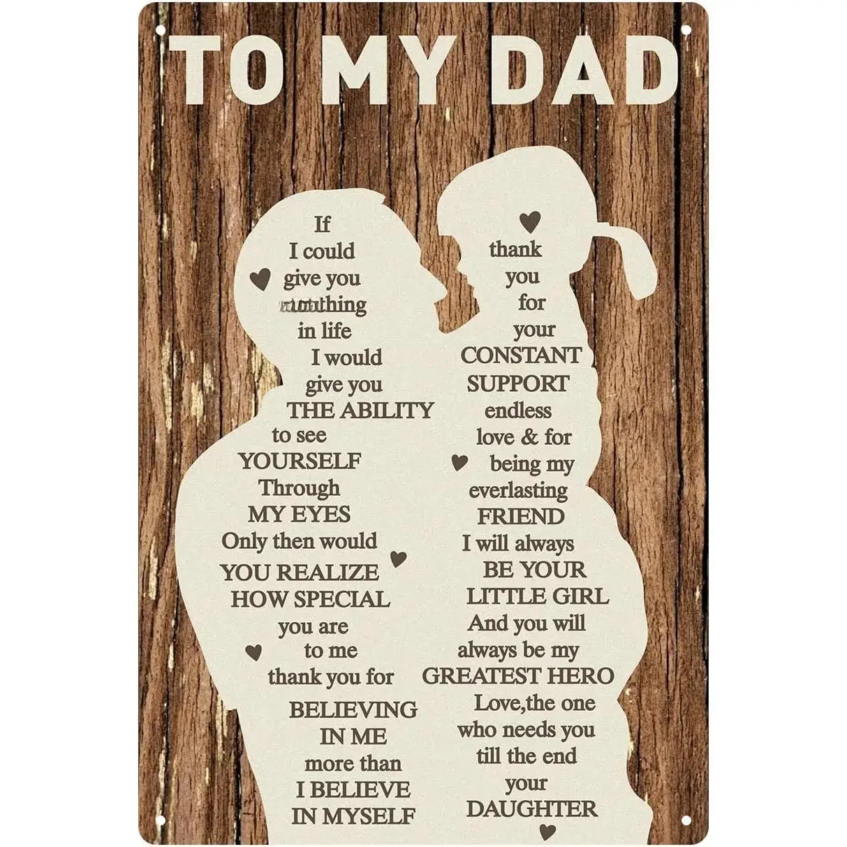 Personalized Metal Tin Sign Decorative Gift for Dad Husband Sonoutstanding Anniversary Christmas Birthday and Fathers Day Plaque