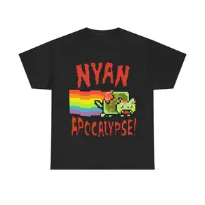 Nyan Cat Apocalypse T-Shirt,Unisex Crewneck T-shirt for Men And Women