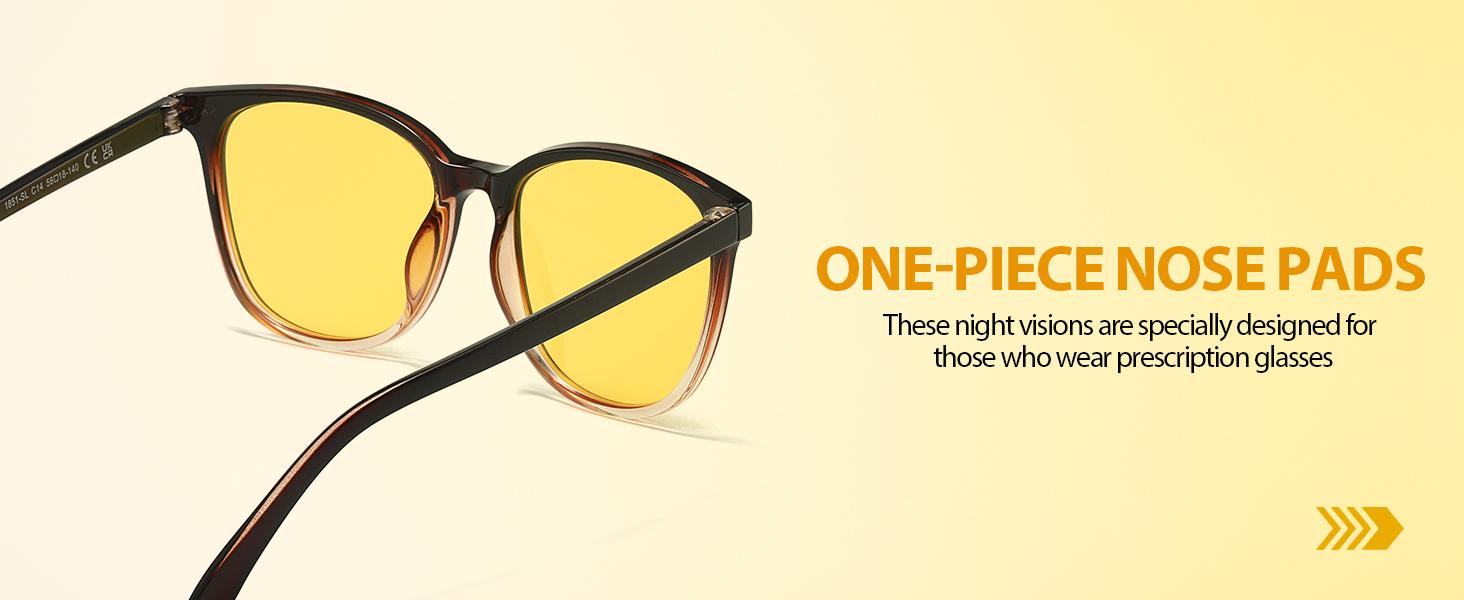 【Night Drivng Glasses】Myiaur Polarized Night Vision Glasses for Women, Anti Glare Driving Vision Glasses with Yellow Lens, UV400 Protection