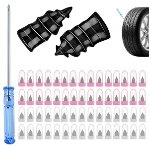 40/60Pcs Tire Repair Screws Plugs, Self-service Tyre Repair Vacuum Rubber Nails Kit for Car/Motorcycle/Truck/Tractor, Puncture Fast Tyre Repair Supplies