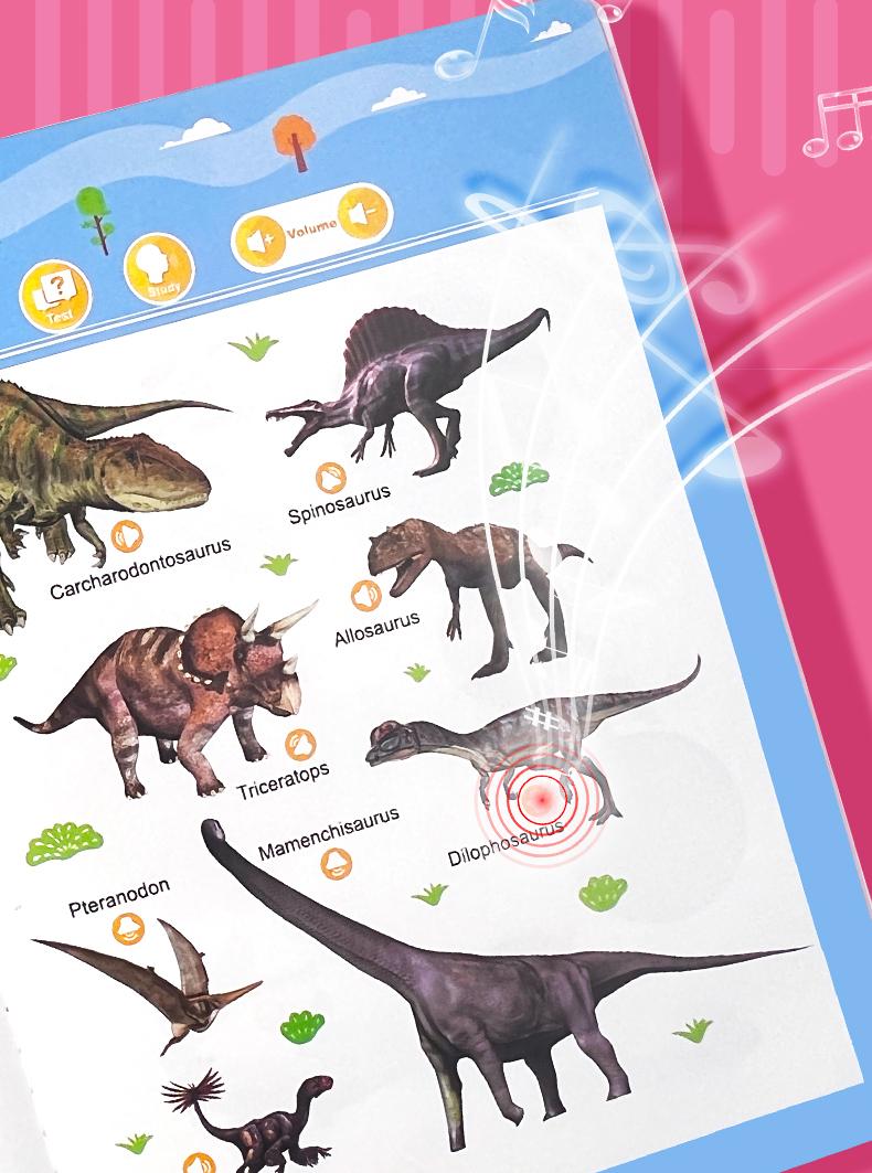 Interactive Talking Sound Picture Book for Kids , Spanish & English Bilingual, 300+ Words15 Themes6 Songs Q&A Learning Games, Screen-Free Preschool Educational Toy for Toddlers, Early Learning at Home & Travel, Valentines Day Gifts for Kids Animals