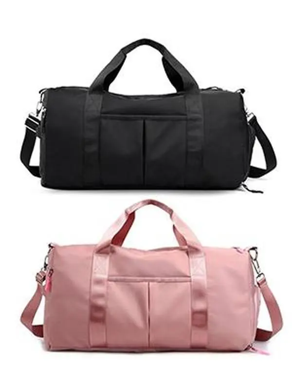 Small Gym Bag for Women and Men, Workout Bag for Sports and Weekend Getaway, Waterproof Dufflebag with Shoe and Wet Clothes Compartments