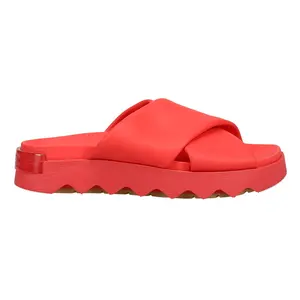 Sorel Womens Viibe Crisscross Slide Casual Sandals Casual Low Heel 1-2" - Red Sorel Womens Viibe Crisscross Slide Casual Sandals Casual Low Heel 1-2" - Red