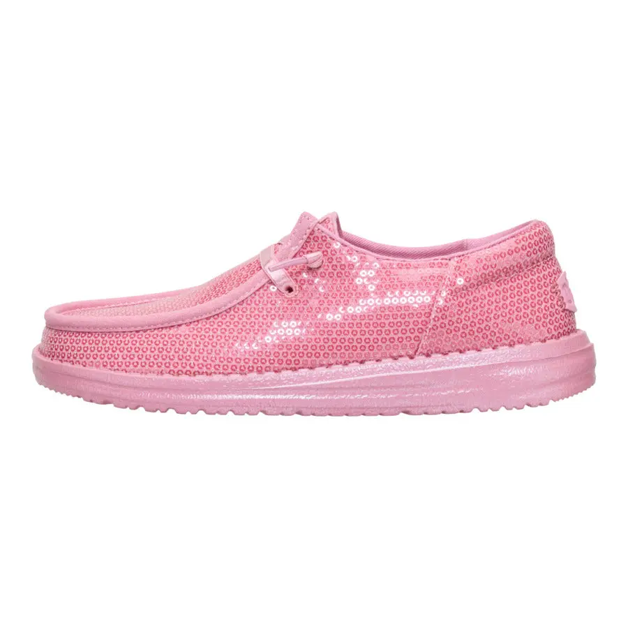 HEYDUDE Wendy Funk Mono Sequin - Comfortable Slip on Shoes for Women Soft Footwear