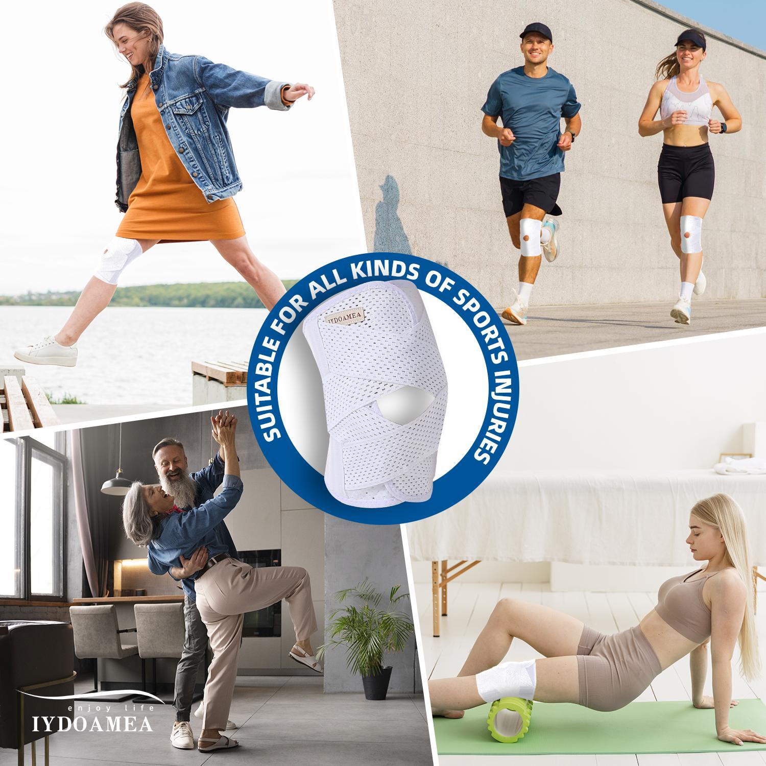 IYDoaMea 1 PC Plus Size (7XL 300LB) Knee Compression Wrap Brace (Order A Size Up), Breathable Adjustable Knee Brace For Men And Women, Knee Brace With Side Stabilizers Leg Supporter Healthcare football accessories Dealsforyoudays