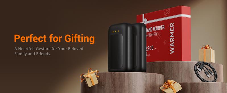 Hotdot Electric Hand Warmers 2 Pack, 6400mAh,1S heating, 16 Hrs Portable for Outdoor Camping Hunting Golf Accessories,Christmas gift,winter gift