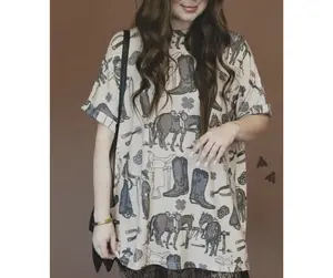 Women’s Western Tshirt Dress regular and plus size