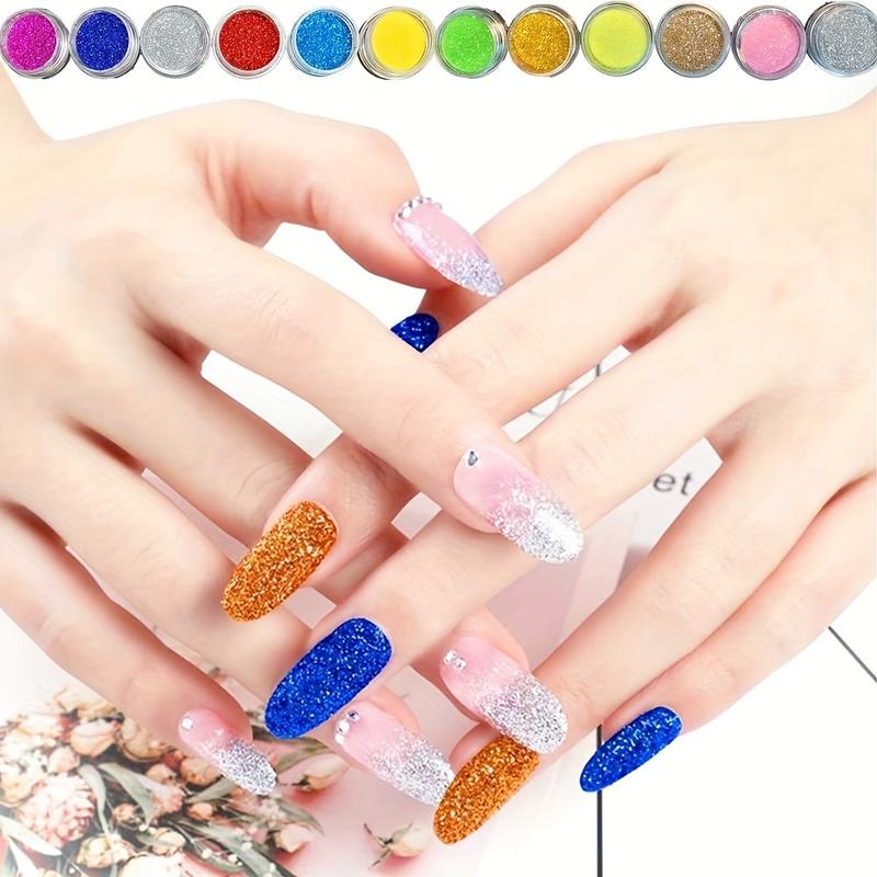 Nail Kit Set Professional Acrylic With Everything, 12 Glitter Acrylic Powder Kit Nail Art Tips Nail Art Decoration, DIY Nail Art Tool Nail Supplies acrylic nails kit Acrylic Nail Kit For Beginners (Professional)