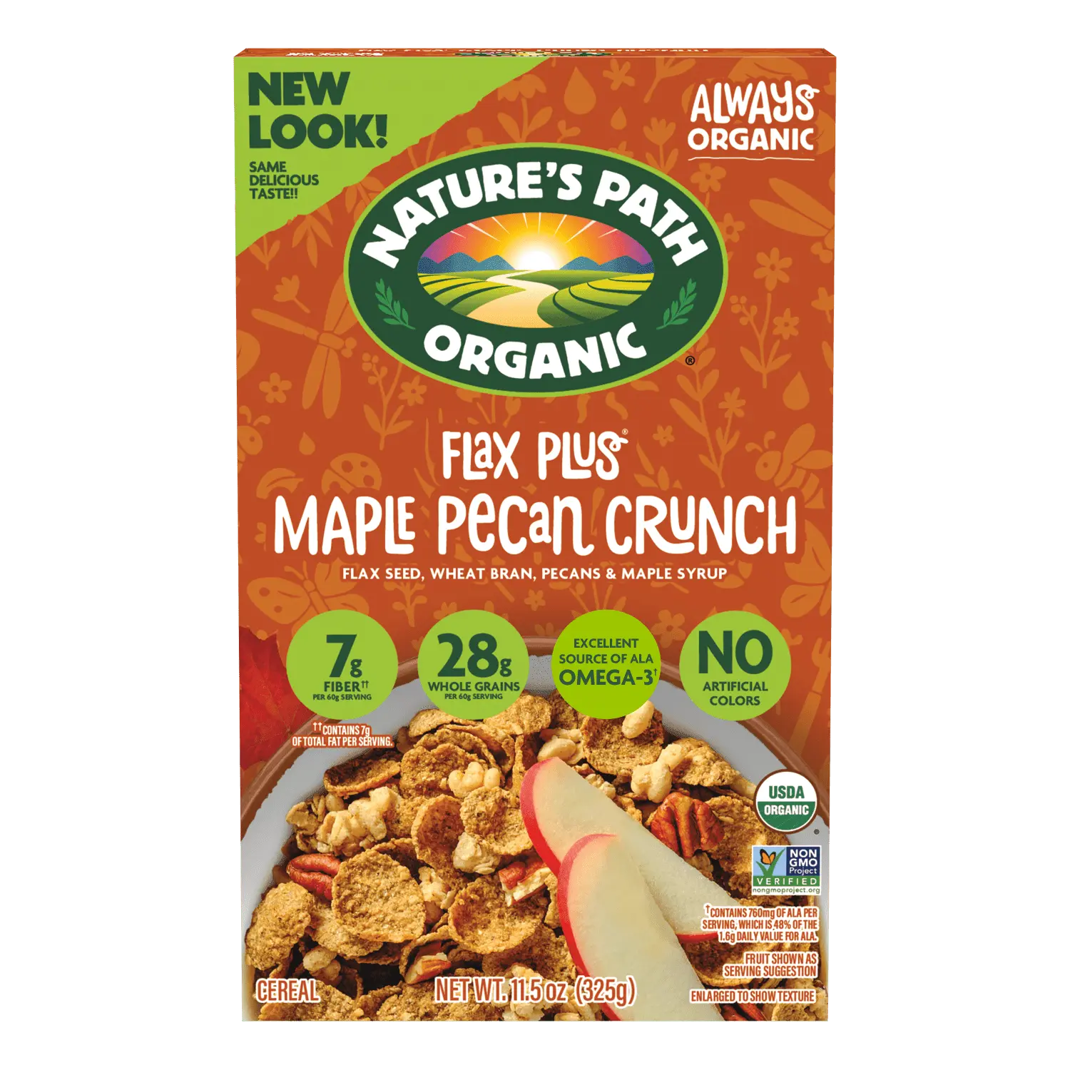 Nature's Path Organic Flax Plus Maple Pecan Crunch Cereal