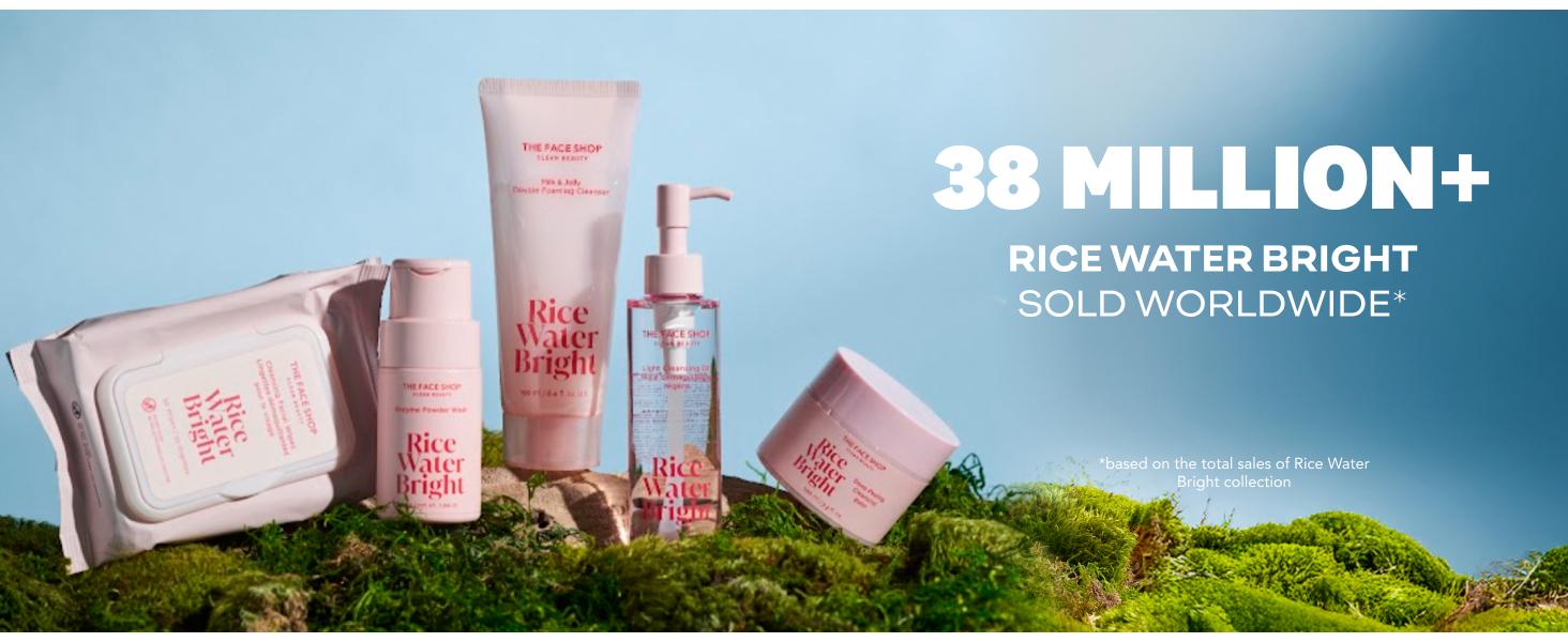 [THE FACE SHOP] Rice Water Bright Enzyme Powder Wash Cleanser - Gentle Vegan Exfoliating Poeder for Sensitive Skin with AHA & BHA l Brightens Uneven Skin Tone & Gently Removes Impurities for Clear, Glass Skin l Korean Skincare