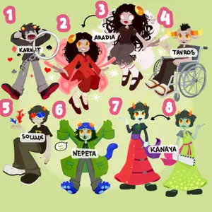 Homestuck Beta Troll Glitter Keychains