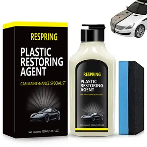 Plastic Restoring Agent Bring Plastic, Rubber, and Vinyl Back to Life! User Friendly Trim Restorer  Safe Auto Detailing Supplies 100ml Kit with Foam Applicator