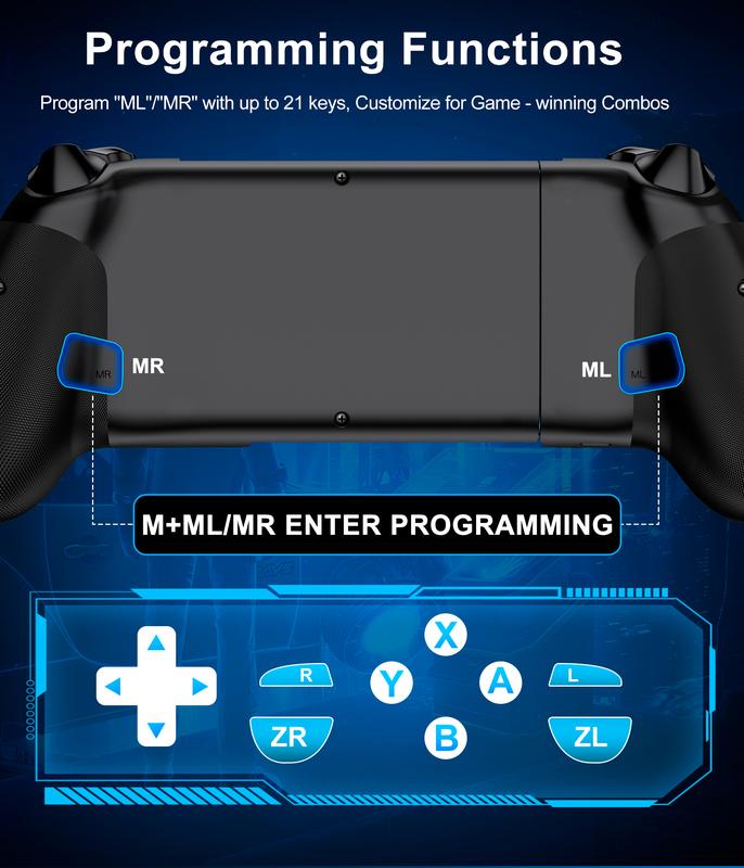ESYWEN Mobile Gaming Controller, MC2 Phone Controller for iPhone/Android Handheld Gaming with Programmable/Hall Effect Joysticks & Analog Triggers/Adjustable Light/Turbo ESYWEN Mobile Gaming Controller, MC2 Phone Controller for iPhone/Android Handheld Gaming with Programmable/Hall Effect Joysticks & Analog Triggers/Adjustable Light/Turbo