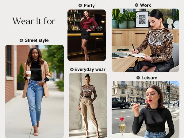 ​​Popilush High-Waist Bodysuit - Tummy Control Shapewear with Long Sleeves Elastic Hip -LIVE Breathable Padded