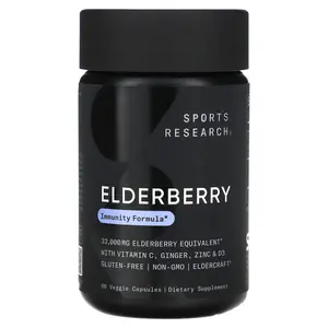 Sports Research Elderberry, 60 Veggie Capsules