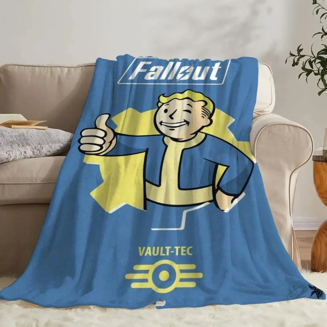 F-FalloutS Flannel Blanket Bed Anime Blanket for Sofas Luxury Blankets Sofa Decoration Microfiber Bedding Blankets & Throws Nap  Warm Haven Textiles