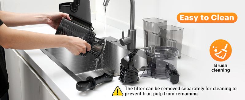 Cold Press Juicer,medium-Sized Slow Masticating Machine with 5.3" Large Bore Feed Chute for Whole Fruits&Vegetables,350W Juice Extractor,Easy to Clean #TikTokShopBlackFriday