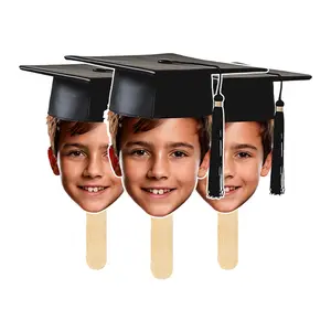 Personalized Big Head Graduation Face Sticks