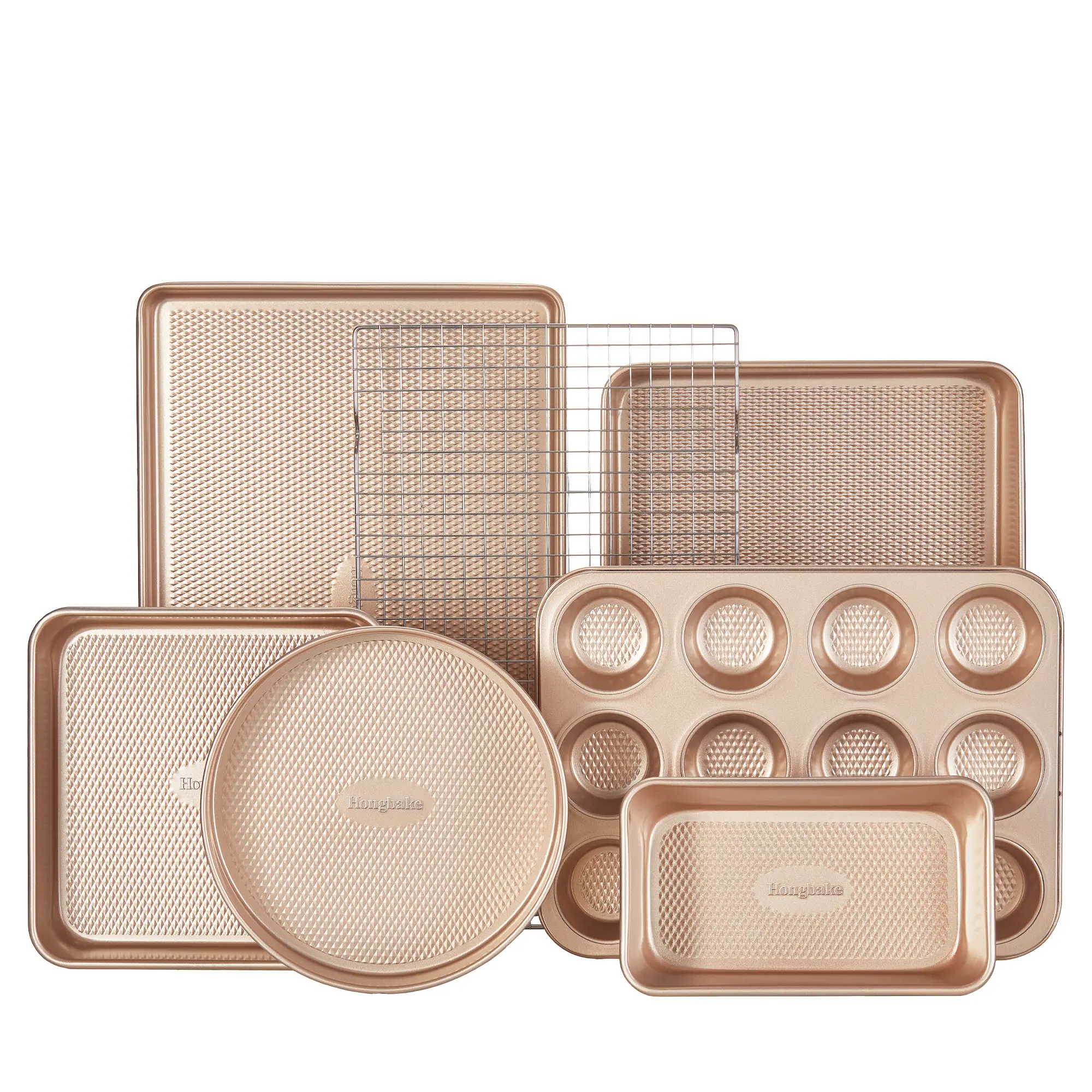 7 Pcs Diamond Texture(Gold)