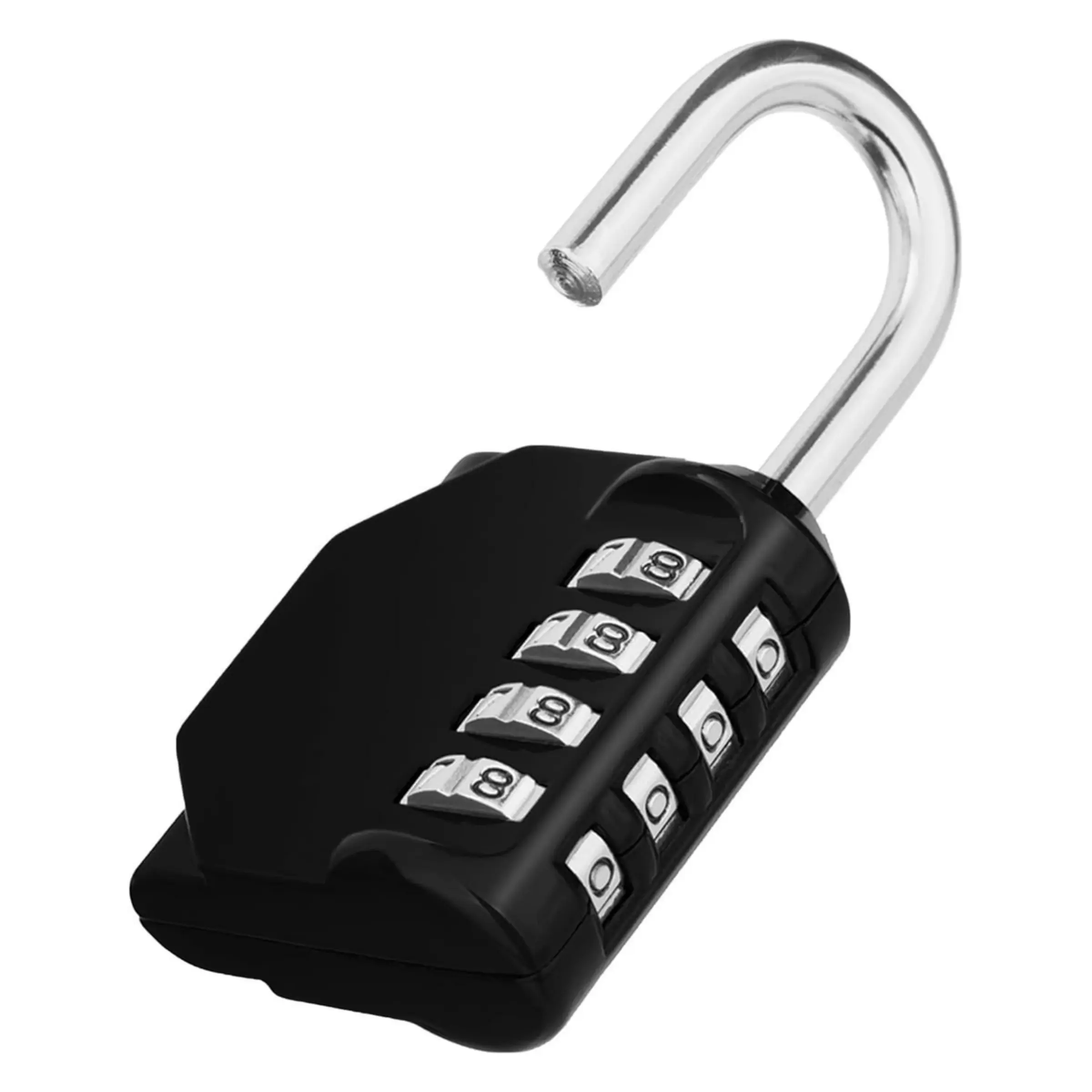 1Pc Resettable Combination Padlock, Weather Resistant Padlock, Zinc Alloy Lock, Security Lock, 4-Digit Keyless Code System with Weatherproof Construction, Pad Locks With Code. Storage Units, Toolboxes. Designed for Gym-Goers, Homeowners & Professionals