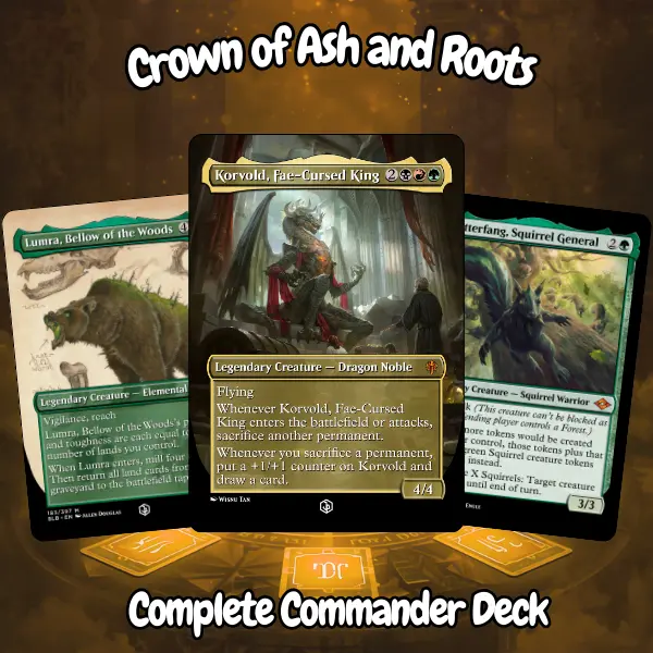 Crown of Ash and Roots Commander 100 Card Deck + Tokens | EDH Proxy -  TikTok Shop