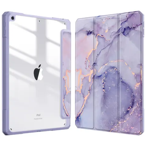Fintie Hybrid Slim Durable Protective Casing for iPad 9th/8th/7th Gen 10.2" - iPad Covers with Microfibre Lining Interior, Pencil Holder, Cute Girl-Focused Design, Smart Tablet Computer Accessory