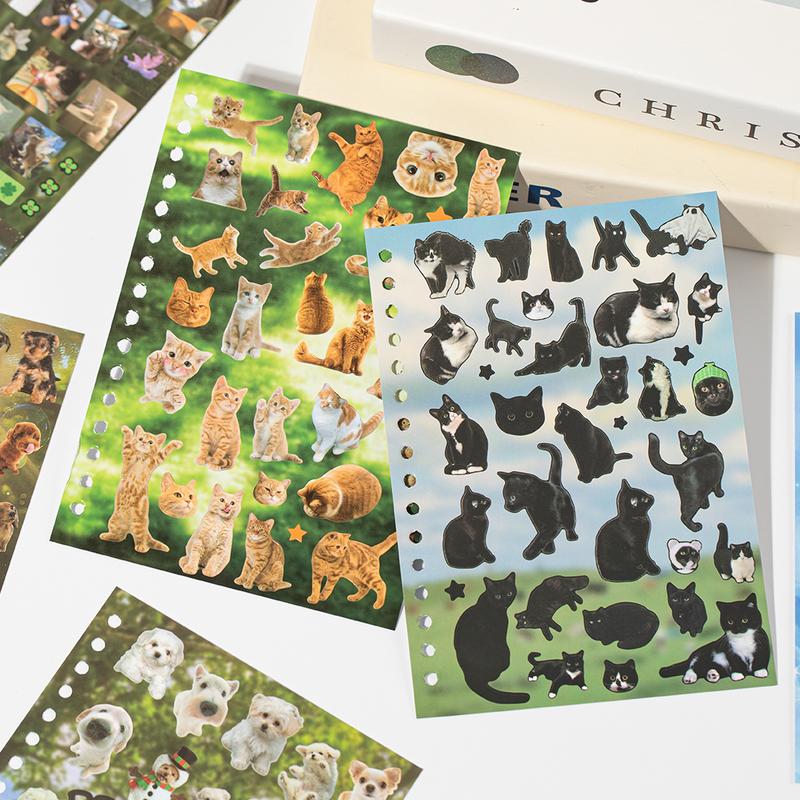 2 Styles Cute Pet Sticker Book – 30 Sheets, 800 Pcs Stickers per Style, Cat & Dog Aesthetic Stickers for Scrapbooking, Journaling, DIY Crafts, Kawaii Planner Stickers, TikTokShopJumpstartSale