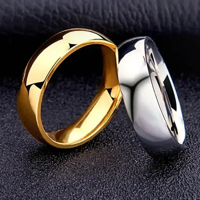 Classic 6mm Titanium Ring Hypoallergenic High Polish Unisex Wedding Band