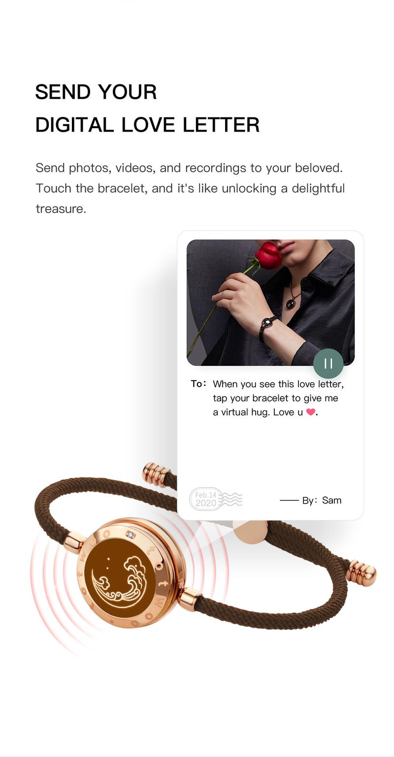 totwoo Mountain&Sea Long Distance Touch Bracelets Functional Love Connect Gift For Boyfriend or Girlfriend or your Family totwoo Mountain&Sea Long Distance Touch Bracelets Functional Love Connect Gift For Boyfriend or Girlfriend or your Family