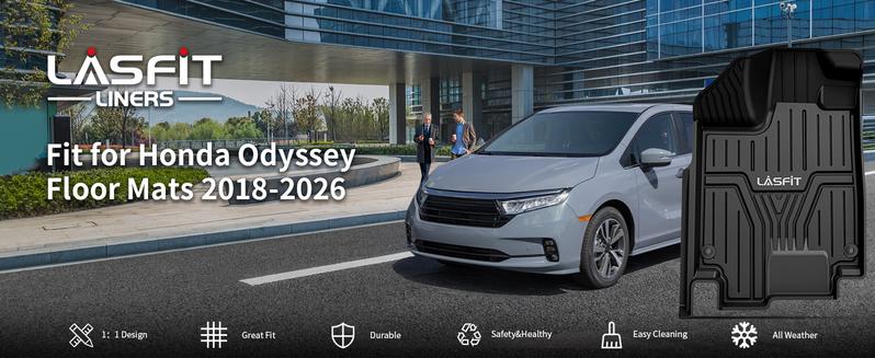 Lasfit fit for 2018-2026 Honda Odyssey TPE Custom Floor Mats or Rear Cargo Mat