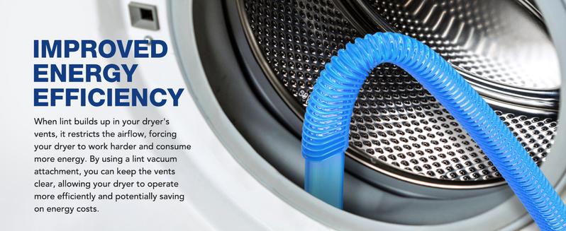 2 Pieces Dryer Vent Cleaner Kit Dryer Lint Vacuum Attachment, Dryer Vent Cleaning Lint Remover 1 Hoses + 1 Lint Brush Tools for Home Improvement Trap Cleaner Long Flexible